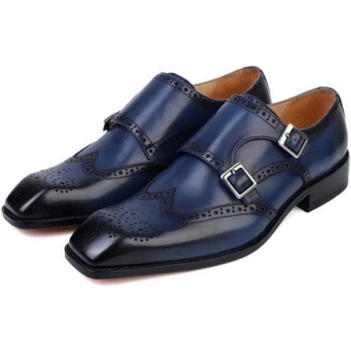 Chaussure Homme Richelieu de ville en cuir Bleu Marque Modèle