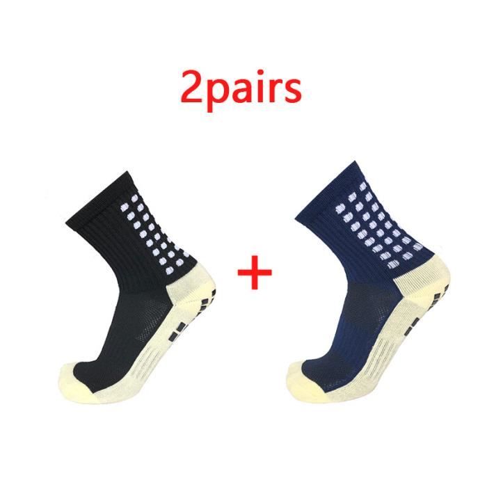 Chaussettes De Football Antidérapantes Homme - Lot De 2 Paires, Semelle Silicone, Renforcées (Taille 39-46) - 12