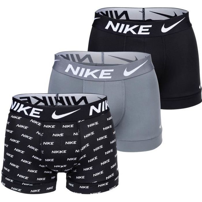 3 Boxers Longs Nike Homme Microfibre Noir