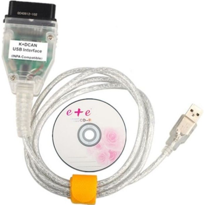Câble K + DCAN pour BMW INPA Interface USB OBD2 Connecteur K + CAN Câbles INPA K + DCAN pour câble BMW 20PIN