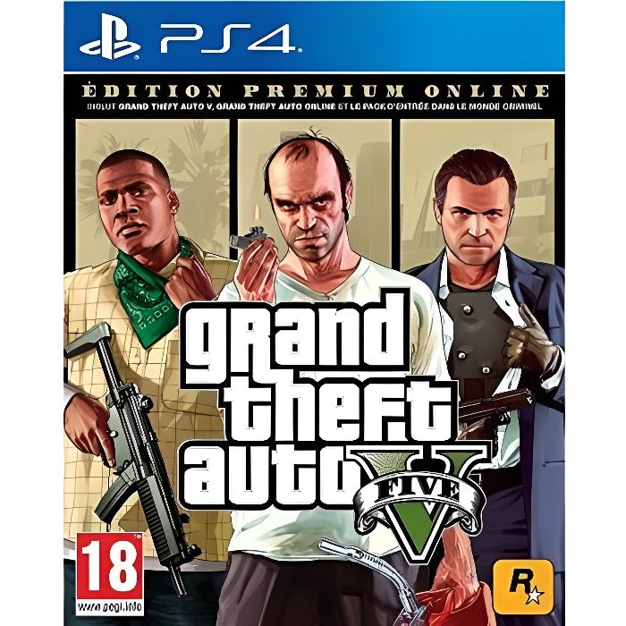 Jeu PS4 Rockstar Games GTA V Edition Premium • Jeux