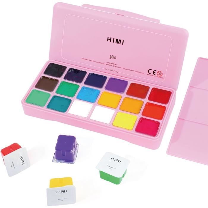Himi Peinture Gouache Kit 18 Couleurs X 30Ml Couleurs Gouache Non
