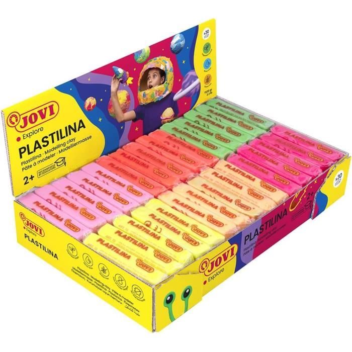 Pâte à Modeler Kores Plastilina - Lot 10 Couleurs X 20g, Non Toxique, Lavable, Pour Enfants 3 Ans Et +