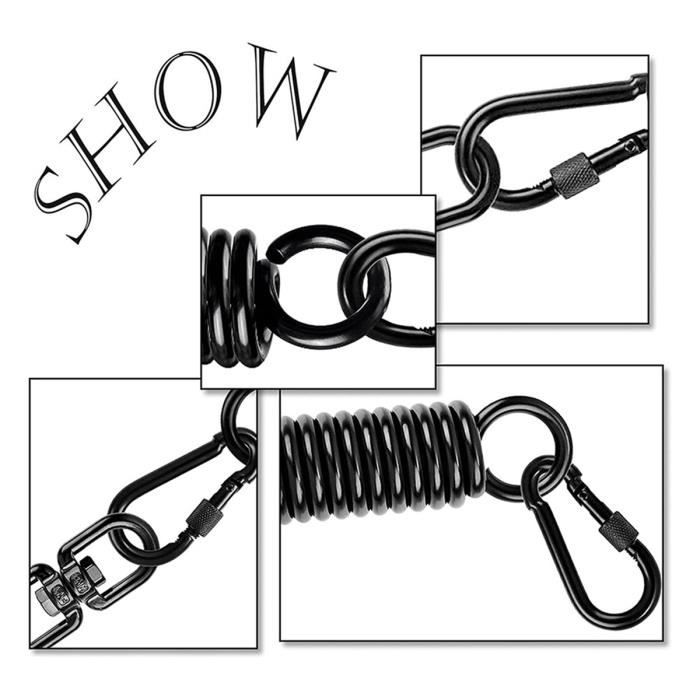 Ressort De Suspension Pour Hamac / Chaise Suspendue - Acier Galvanisé - Charge 250 Kg - Avec Mousquetons