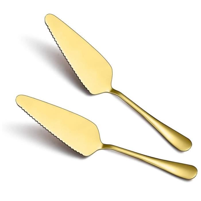 Ensemble de 4 Couteaux à Gâteau et Serveur en Acier