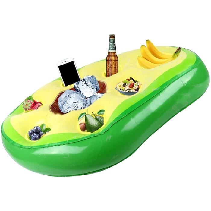Porte-Gobelets Gonflable Géant Pour Piscine – Plateau Flottant 4 Emplacements Ultra-Stable Pour Boissons, Téléphone & Snacks – Fun Assuré !