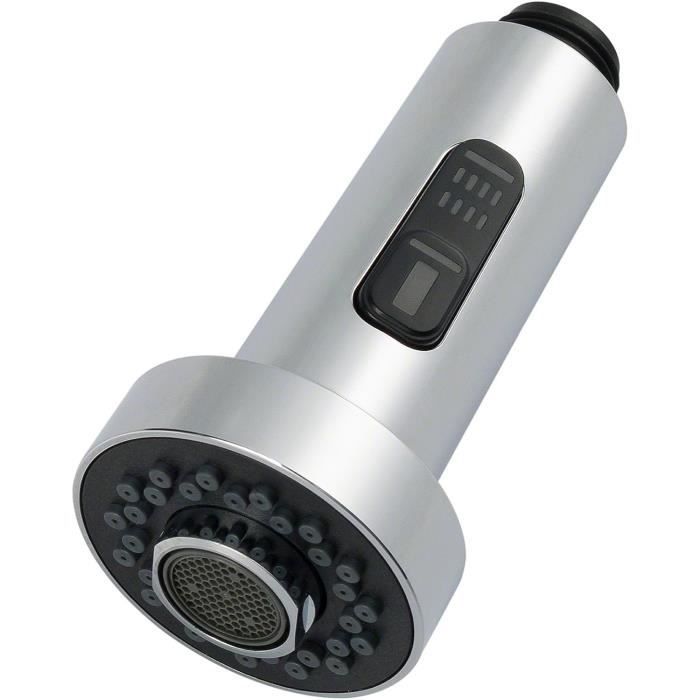 Tête De Pulvérisation Extractible Pour Robinet Cuisine/Salle De Bain - Réglage Douche, ABS Noir G1/2