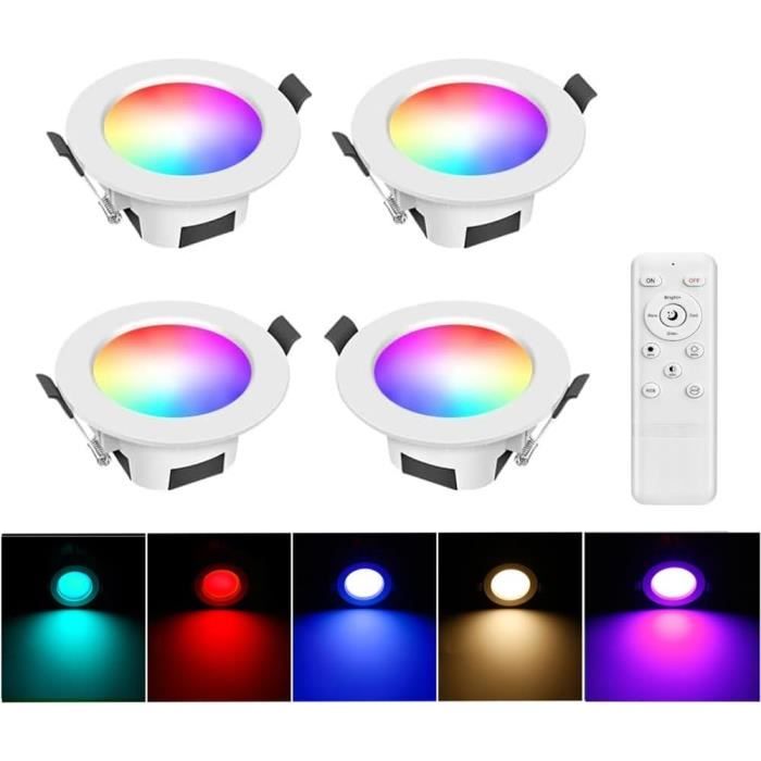 10Er Wifi Bluetooth 9W Intelligent Led Spot Encastré Rgbic