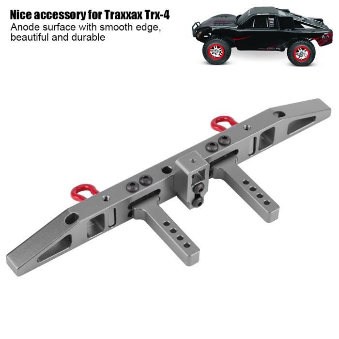 Oumefar Pare-chocs Arrière Aluminium Pour Traxxas TRX-4 1/10 – CNC, Anti-collision, Gris Titane