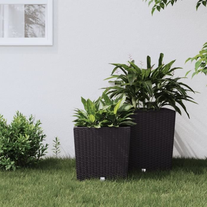VidaXL Jardinière aspect rotin - vue 2
