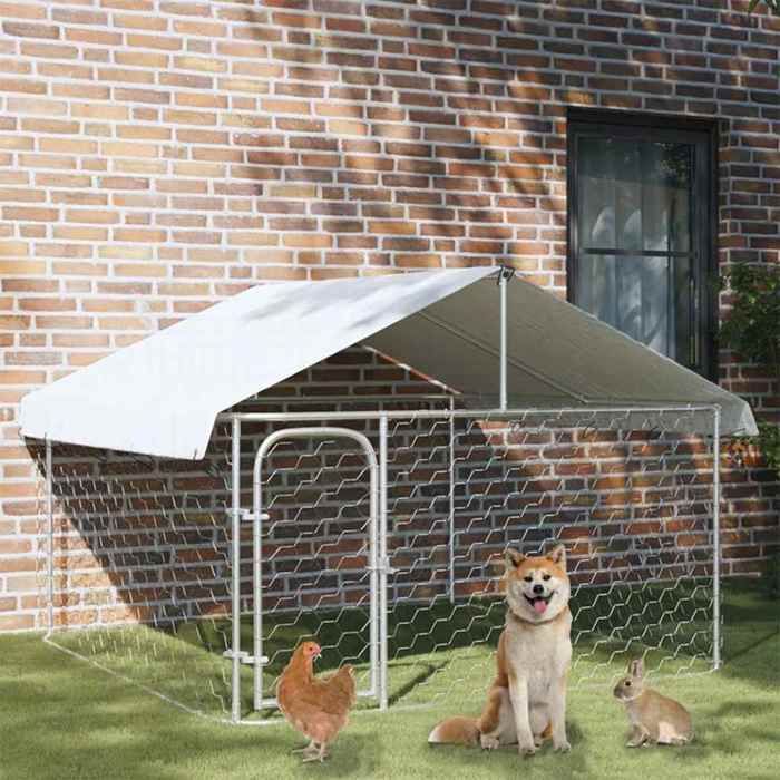 vidaXL Chenil extérieur avec toit 200x200x150 cm