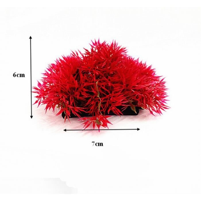 Comparer les prix de Décoration d'aquarium - Boule d'herbe à eau en plastique - Rouge