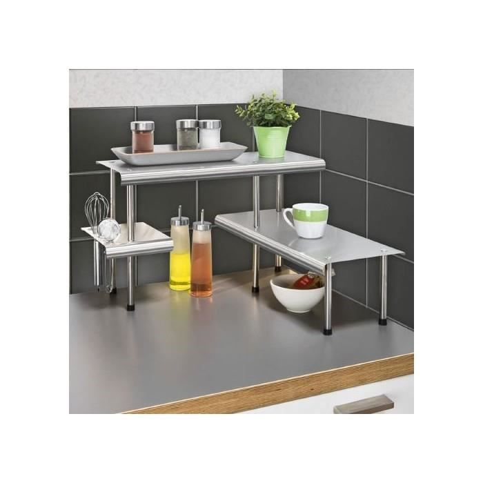 Etagere d'angle de Cuisine Massivo Trio a 3 Rayons Acier ...