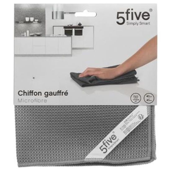 Chiffon Microfibre Gaufré Clean 40x40cm Gris - Cdiscount Maison