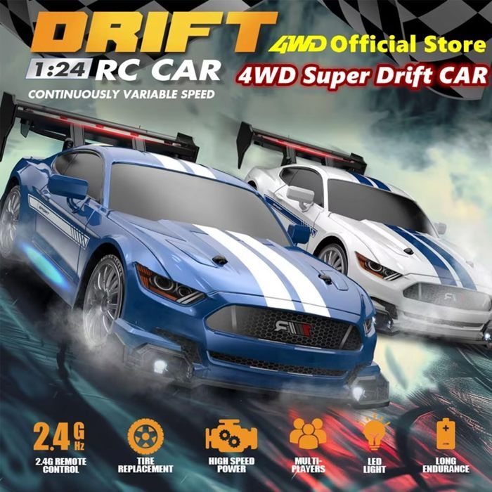 BuyWeek Remote Control Car Drift, 4 Wheel Drive RC Drift Car 1:16 2.4Ghz Simulation RC Car Toys with 2 Sets of Tires for Child Adult BuyWeek Remote Control Car Drift, 4 Wheel Drive RC Drift Car 1:16 2.4Ghz Simulation RC Car Toys with 2 Sets of Tires for Child Adult
