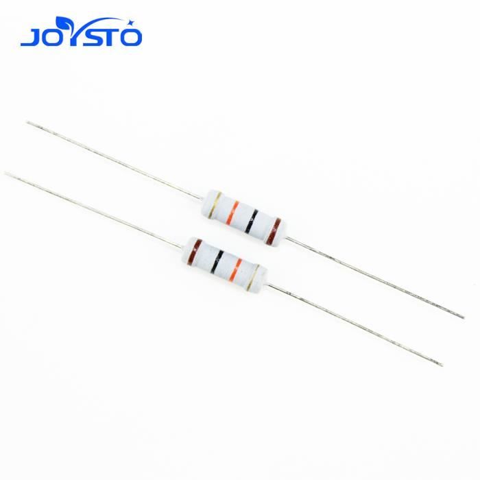 10 Résistances Carbone 2.2K Ohms 2W - Tolérance 5% - Pour Circuits Électroniques