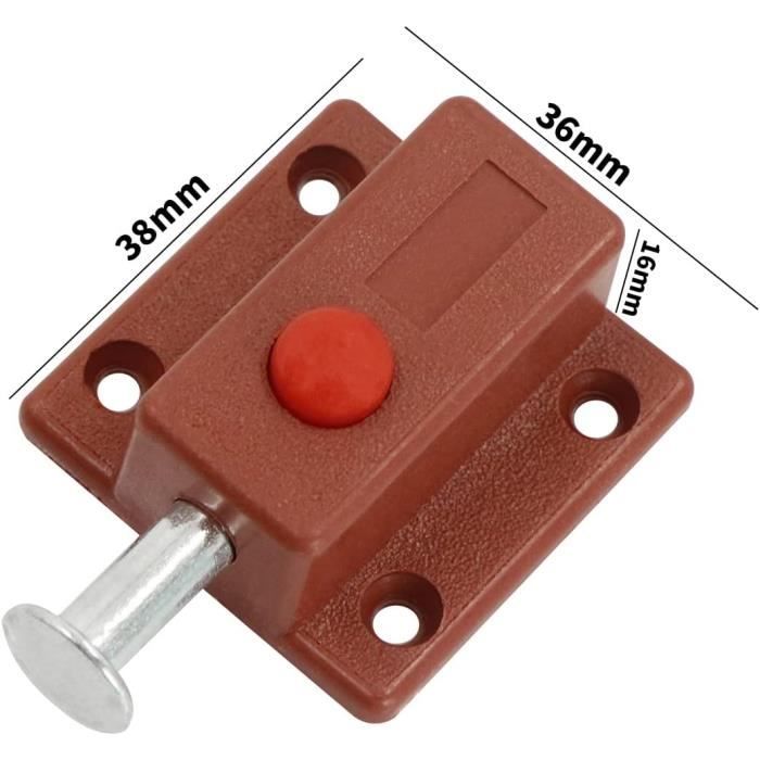 Lot De 3 Loquets à Ressort En Inox Pour Porte - Verrou Cylindre Coulissant 4 Pouces - Uxcell
