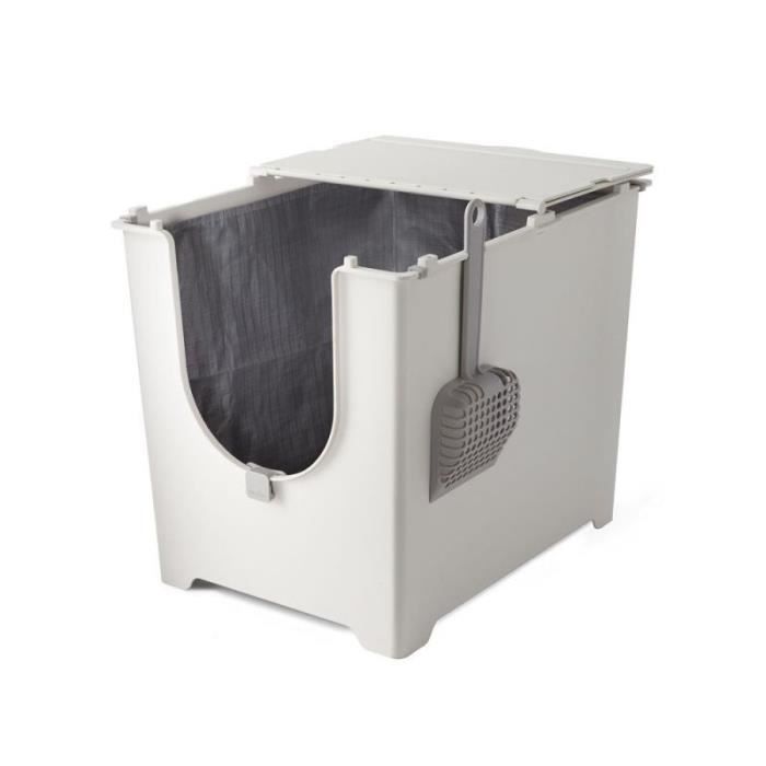 Maison de toilette Modkat Flip pour chat blanc Cdiscount
