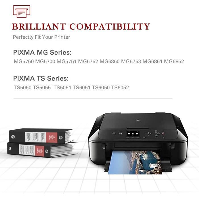 20 Compatible Encre Cartouche pour Canon Pixma TS5050 TS5051 TS5053 TS5055  TS6050 TS6051 TS6052 MG5750 MG5751 PGI-570XL CLI-571XL - Cdiscount  Informatique
