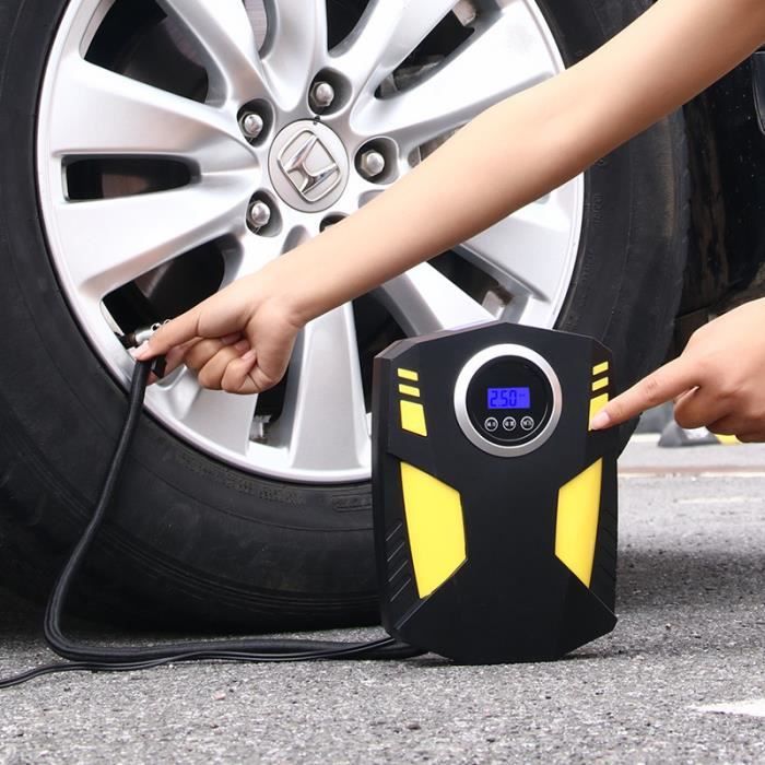 Mini compresseur d'air portatif pour la voiture, pompe de gonflage de pneu  électrique - Cdiscount Auto