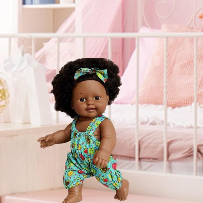 Poupée Noire Simulée, Apparence Réaliste Simulée Poupée Africaine Bébé  Poupée Fille Noire Bébé Poupée Mignonne Pour Bébé Poupée Enfants Cadeaux  D'anniversaire 