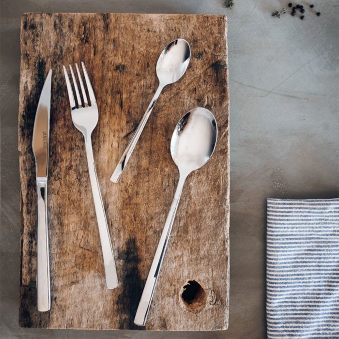 Couverts Neva (Ménagère 48 Pièces) Inox "Bamboo Beige