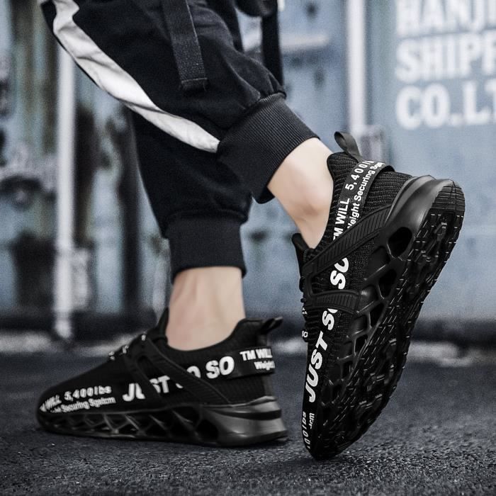 Baskets Homme Fashion Chaussures Sport Sneakers Noir