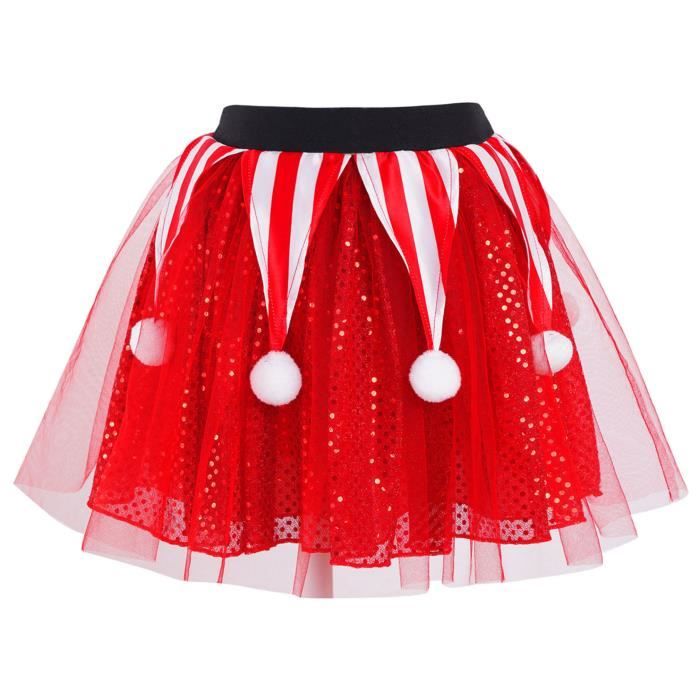 Inlzdz D guisement M re No l Fille Enfant Tutu Jupe No l Paillette