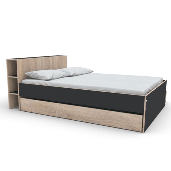 Diagone Lit avec Rangements 140x190cm - Swivel - Panneaux de | WhichOne Diagone Lit avec Rangements 140x190cm - Swivel - Panneaux de | WhichOne