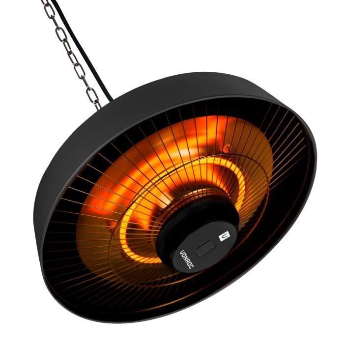 Chauffage Terrasse Suspendu Vulcano 2000W - Chauffage Électrique Extérieur Avec Télécommande