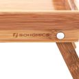 Plateau petit déjeuner Table de lit en bambou pour repas 50 x 30 cm 539-2