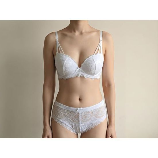 Gaia Soutien-Gorge Balconnet Soft Ada – Soutien-Gorge Souple – Bonnets avec Coupe Verticale – Bon Maintien – Large Choix de Tailles – Grandes Tailles – Fabricant Polonais - Blanc B90