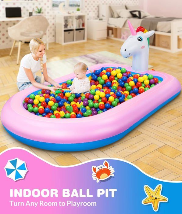Piscine Gonflable Splash Pad Avec Auvent – Tapis D’eau Extra Doux – Double Couche – Pour Enfants 3 à 6 Ans