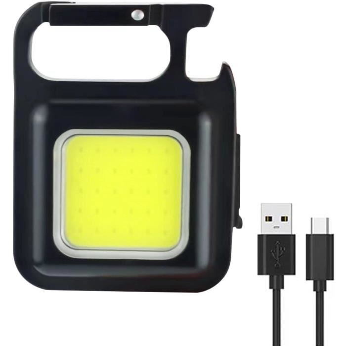 Jinveno Mini lampe de poche 500 lumens porte-clés 30 COB LED petite lampe  de travail de poche portable 