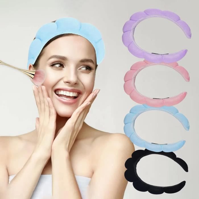 Lot De 40 Bandeaux Jetables Pour Visage - Doux Non Tissé Élastique Pour Soins, Sport Et Esthétique