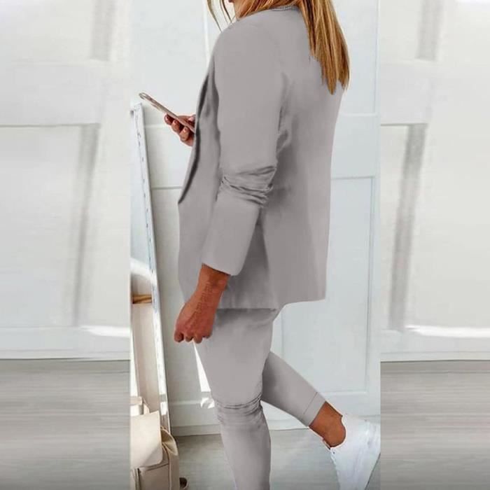 Tailleur Femme 2 Pièces Slim Fit - Veste Blazer Et Pantalon, élégant, Pour Bureau, Mariage, Occasions Chic