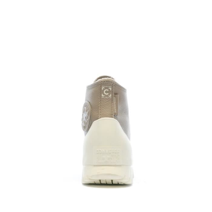 Baskets montantes femme Converse Winter Taupe Tige en cuir