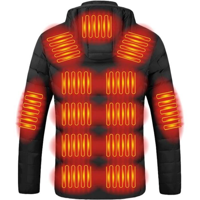 BLOUSON PERFECTO BOMBER Vestes Chauffantes Homme Femme Manteau Chauffant a 19 Zones 4 Modes De Chauffage Noir Noir Cdiscount Pret a Porter