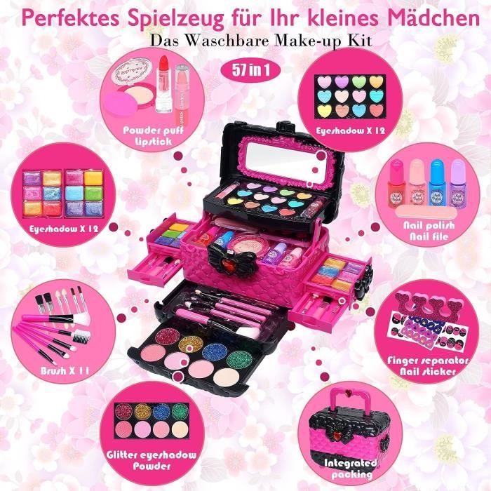 Mrabbitoo Kit de Maquillage pour Enfants Filles - 48 PCS