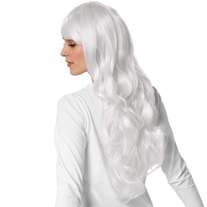 Perruque cheveux long blanc store
