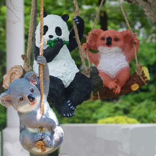 Animaux Statue De Jardin Resine Mignonne Balancoire Panda Drole Sculpture En Plein Air Ornements Decor Meilleurs Figurines Interieur Achat Vente Statue Statuette Cdiscount