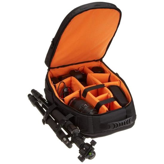 Amazonbasics Sac A Dos Pour Appareil Photo Reflex Numerique Et Ordinateur Portable Interieur Orange Achat Vente Sac Photo Cdiscount