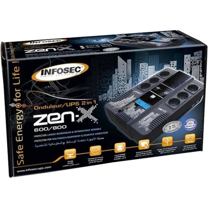 Zen-X, PPC66070, Onduleur, Prise FR/Schuko - INFOSEC