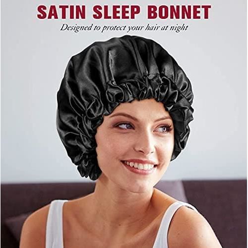 Bonnet de Soyeux pour Femmes Grand Satin Night Sleep Bonnet Pour Cheveux  Longs et Bouclés Bonnet Réglable Rurdimensionné à Do [3874] - Cdiscount Au  quotidien