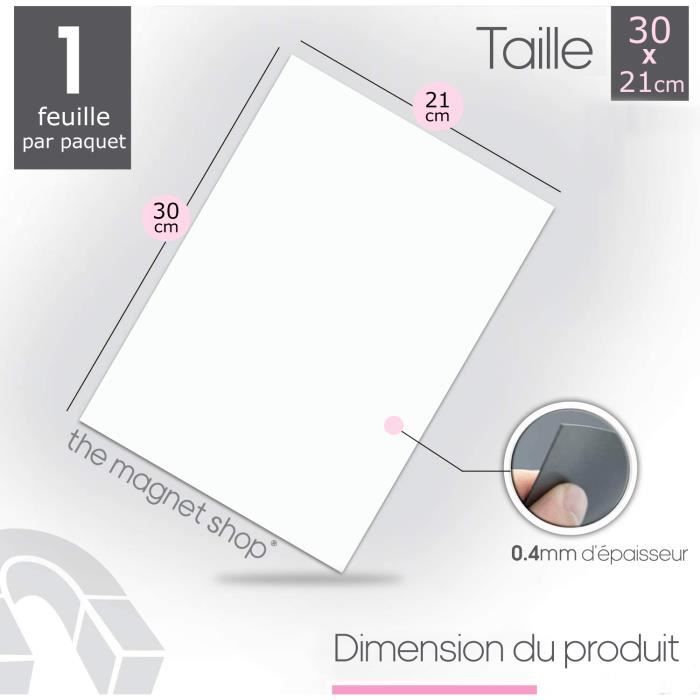 DUTIS Tableau Blanc Magnétique A3+ Pour Frigo, Planning
