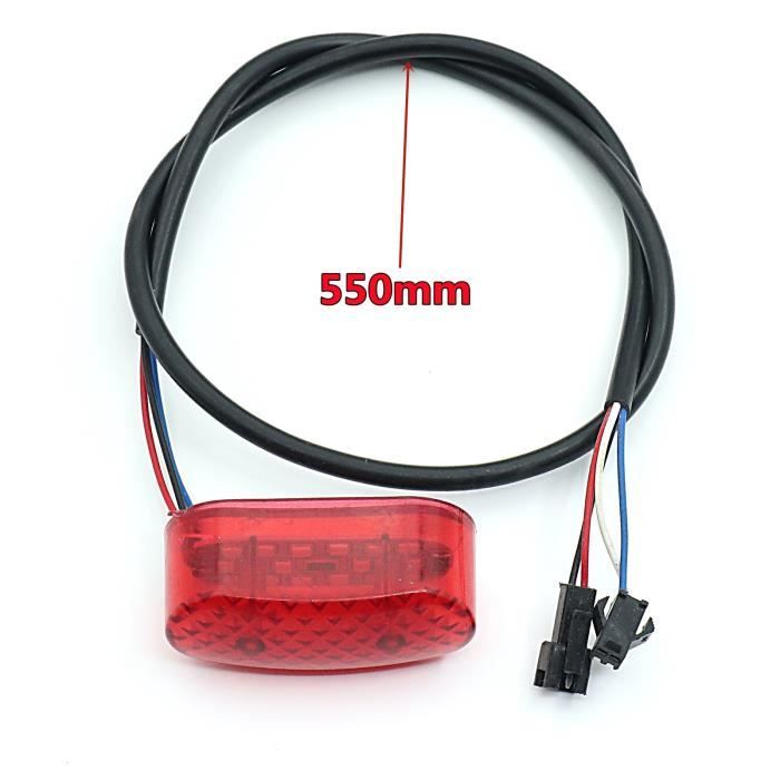 La couleur rouge Feu arrière LED pour trottinette électrique, 8 pouces, feu  de stop, feu de sécurité pour véh - Cdiscount Auto