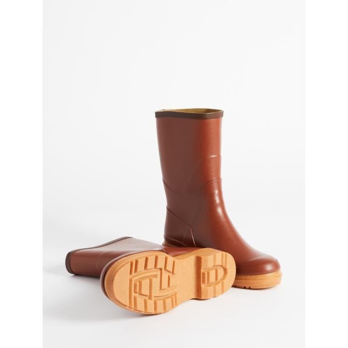 Botte Aigle Homme Cuir Aigle Bottes Caoutchouc Parcours (olive