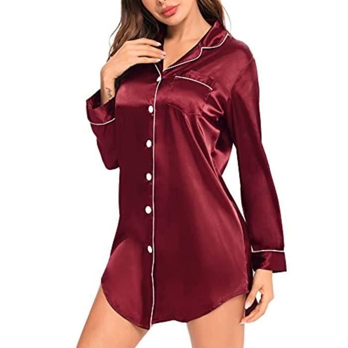 Chemise de nuit rouge gorge sales