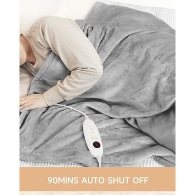 Couverture Chauffante électrique ALLJOY - 200 X 180 Cm, 9 Niveaux De Chaleur, éteinte Automatique, Lavable En Machine - Idéale Pour L’hiver