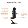 Microphone USB Premium - LOGITECH G - Yeti - Pour Enregistrement, Streaming, gamer, Podcast - PC ou MAC - Noir-5